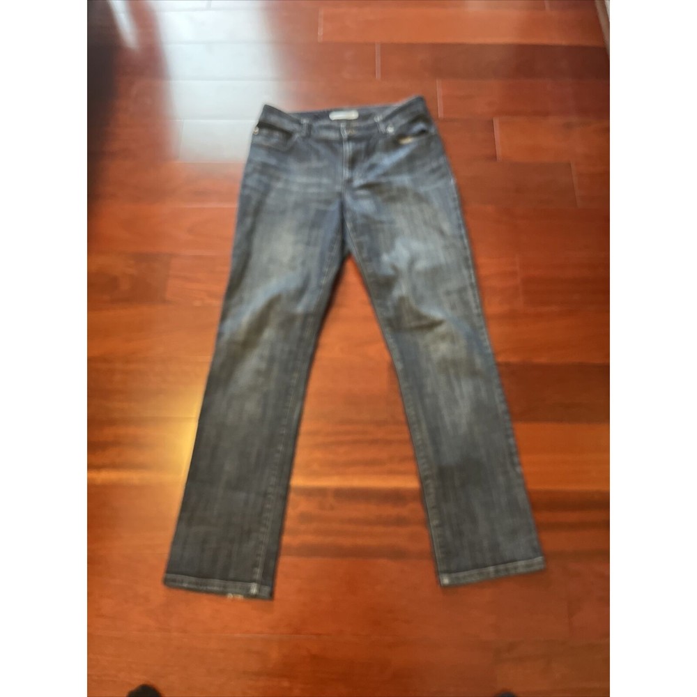 Chico Platinum Straight Leg 5 Pocket Size 1 Short Jeans Ultimate Fit Slim Leg